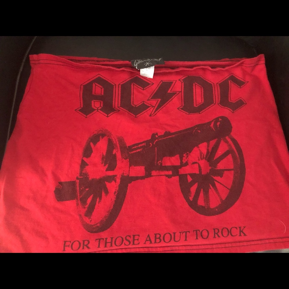 EUC glam head ac/dc skirt l/xl